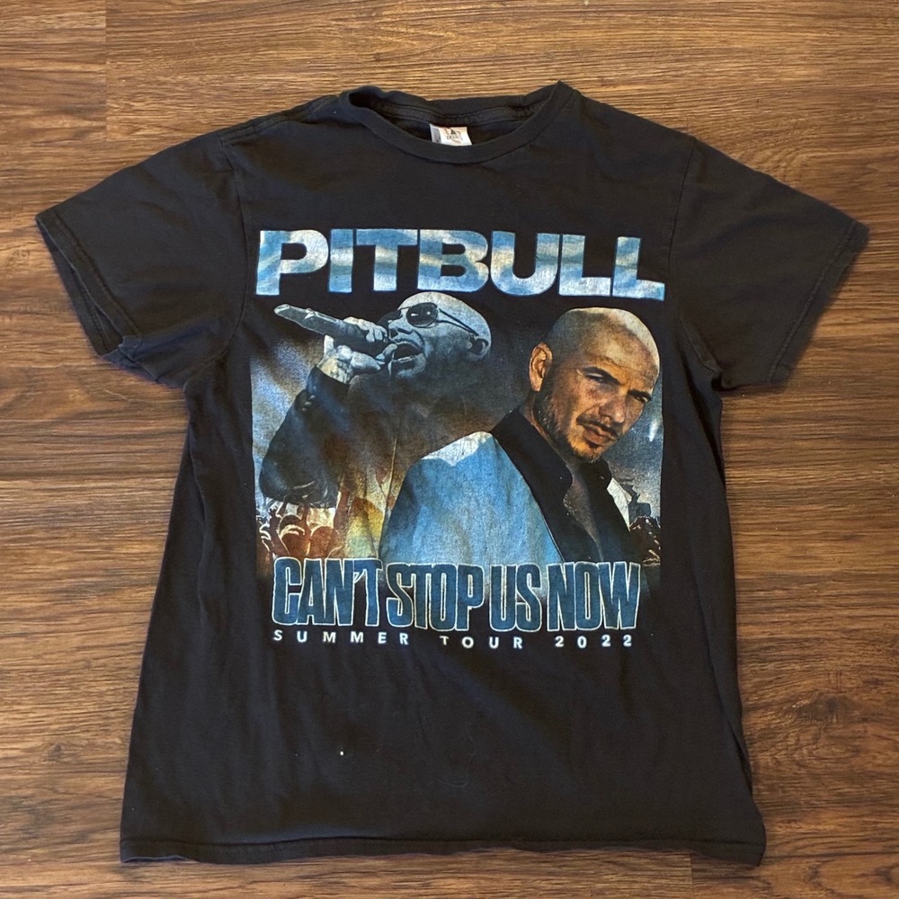 Pitbull 2022 Can't Stop Us Now Tour Concert Tee Small black Graphic Tshirt